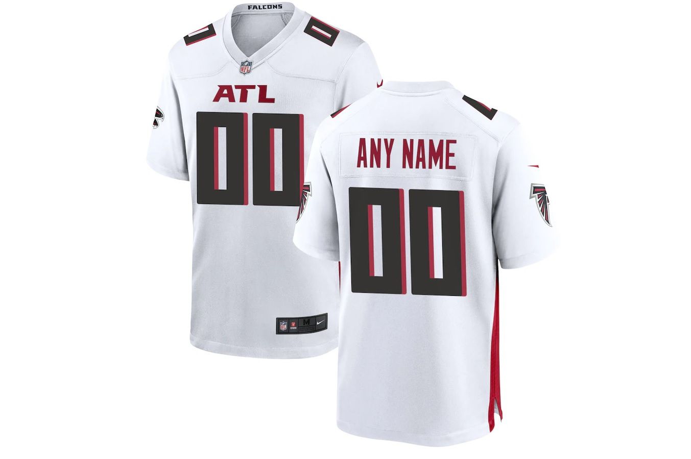 Men Atlanta Falcons Nike White Custom Game NFL Jersey-0